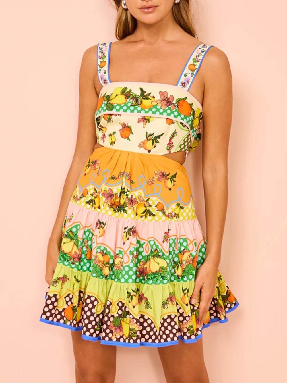 Gia | Summer Mini Dress Square Neck