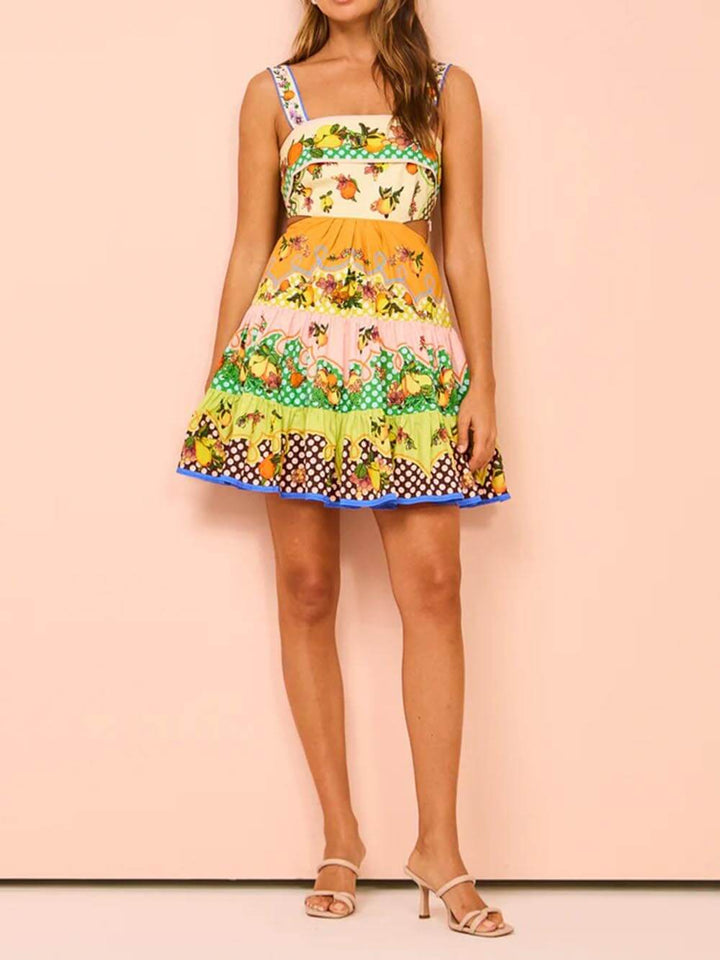 Gia | Summer Mini Dress Square Neck