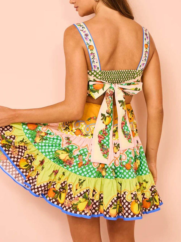 Gia | Summer Mini Dress Square Neck