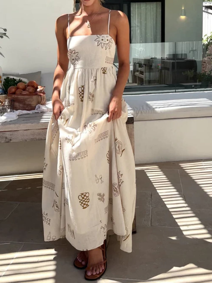 Lyra | Summer Maxi Dress Open Back
