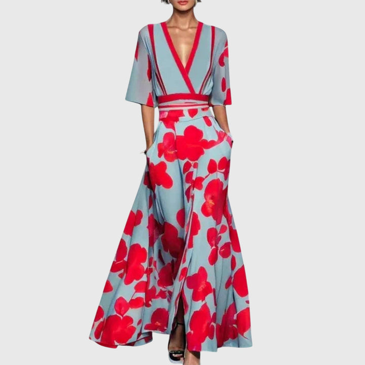Leila | Wedding Guest Maxi Dress Floral Wrap