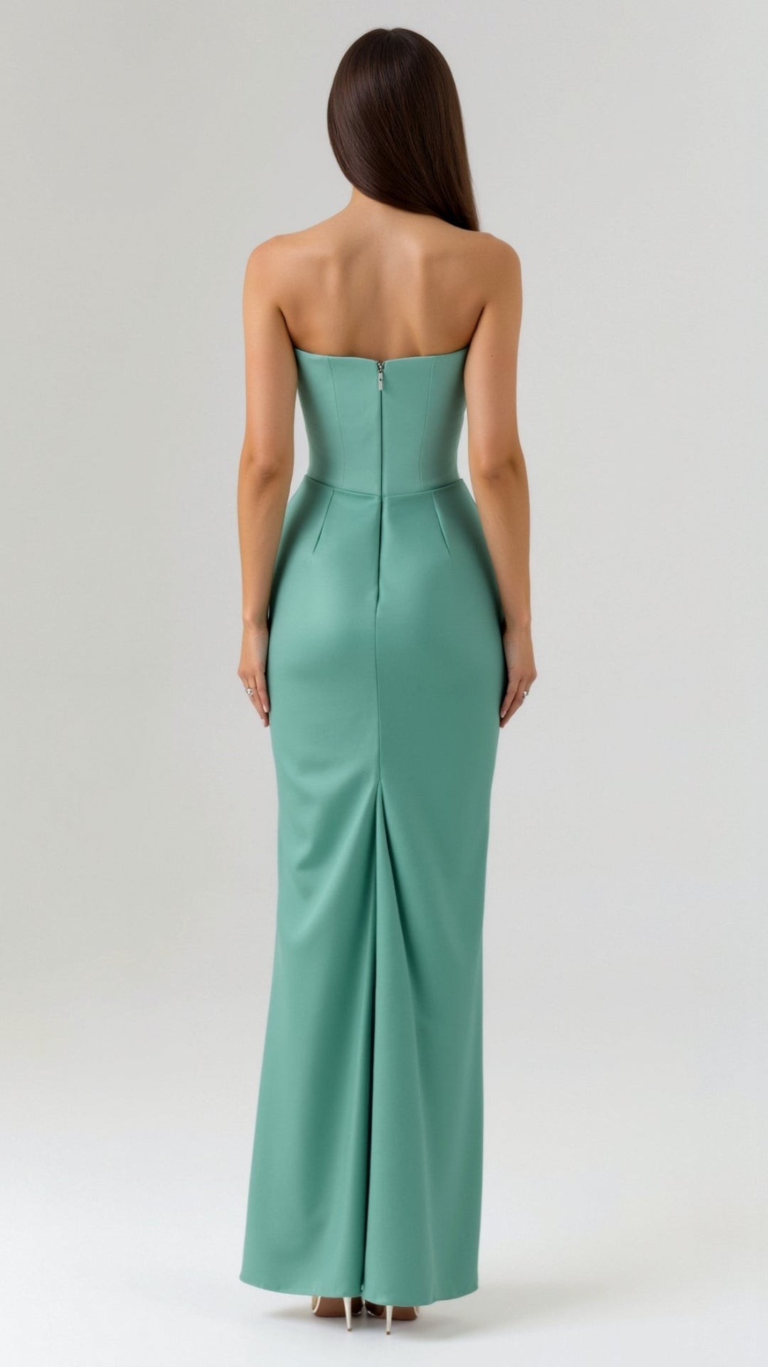 Alice | Maxi Wedding Guest Dress with Strapless Bodice and Mermaid Hem