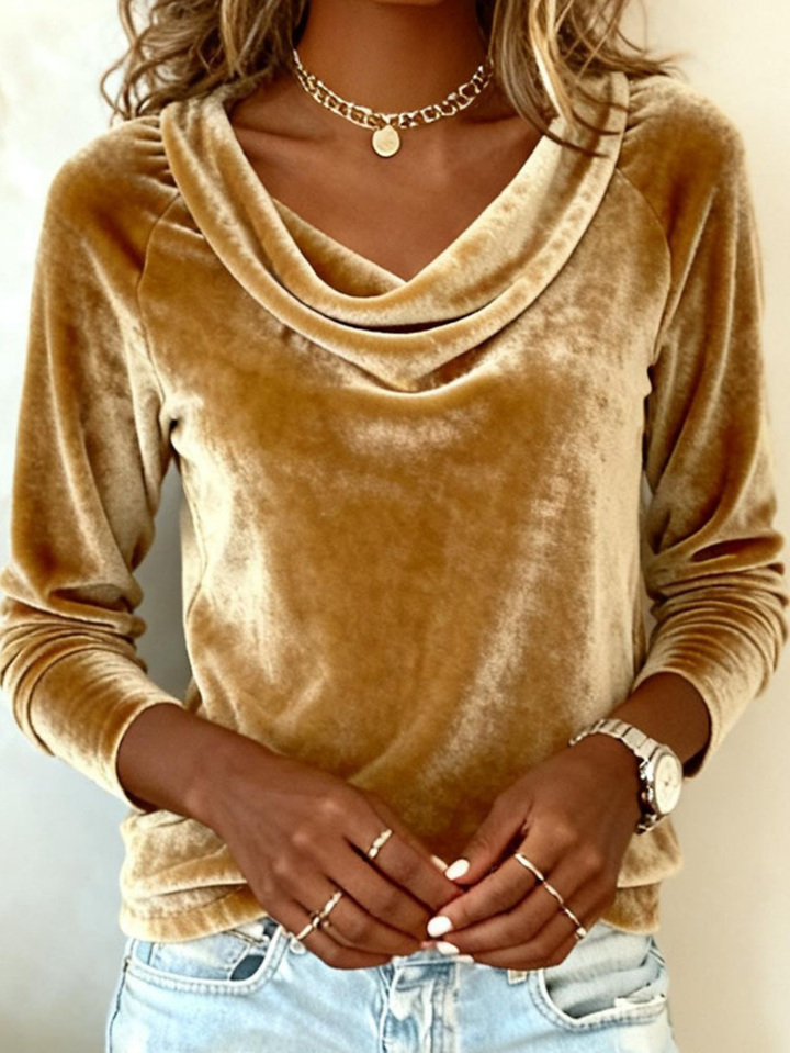 Nora | Cowl Neck Top with Long Sleeves