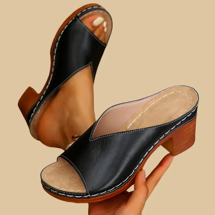 Lisa | Orthopedic Block Heel Sandal with Slingback Strap