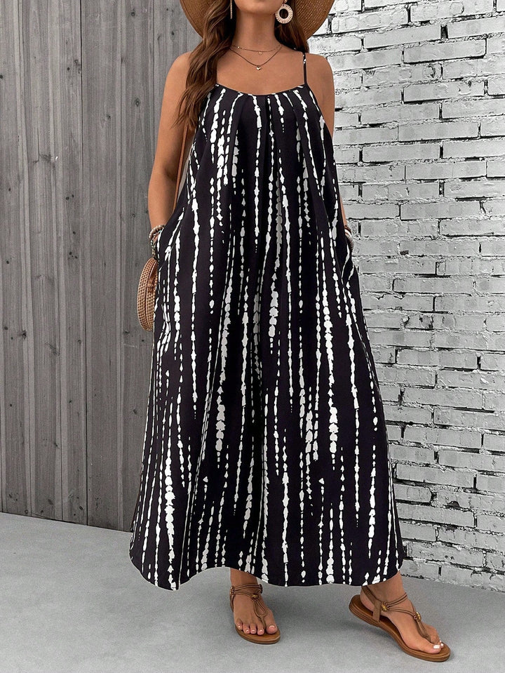 Paisley | Maxi Summer Dress with Tropical Print and Sleeveless Bodice