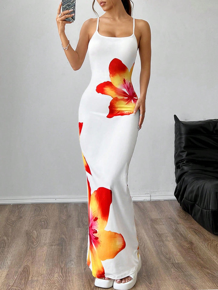 Lily | Maxi Summer Dress with Floral Print and Bodycon Fit