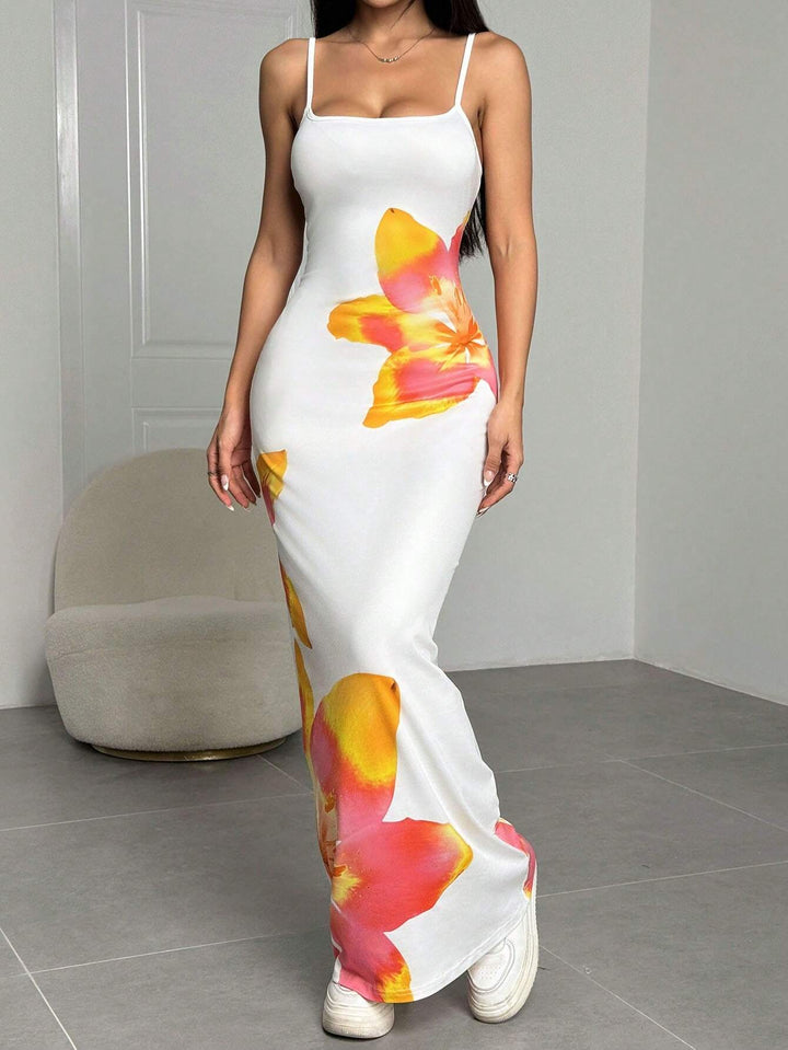 Lily | Maxi Summer Dress with Floral Print and Bodycon Fit