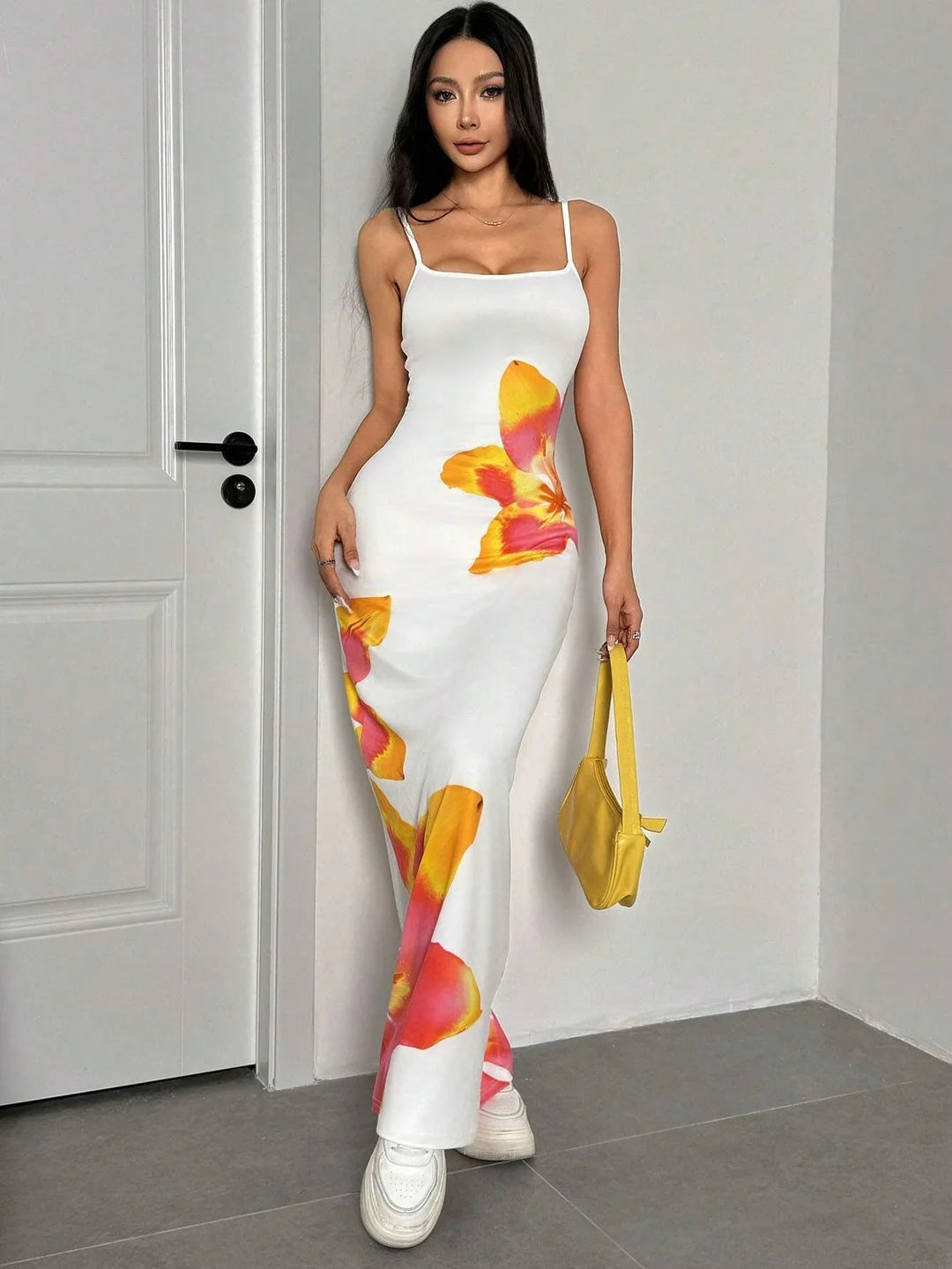 Lily | Maxi Summer Dress with Floral Print and Bodycon Fit