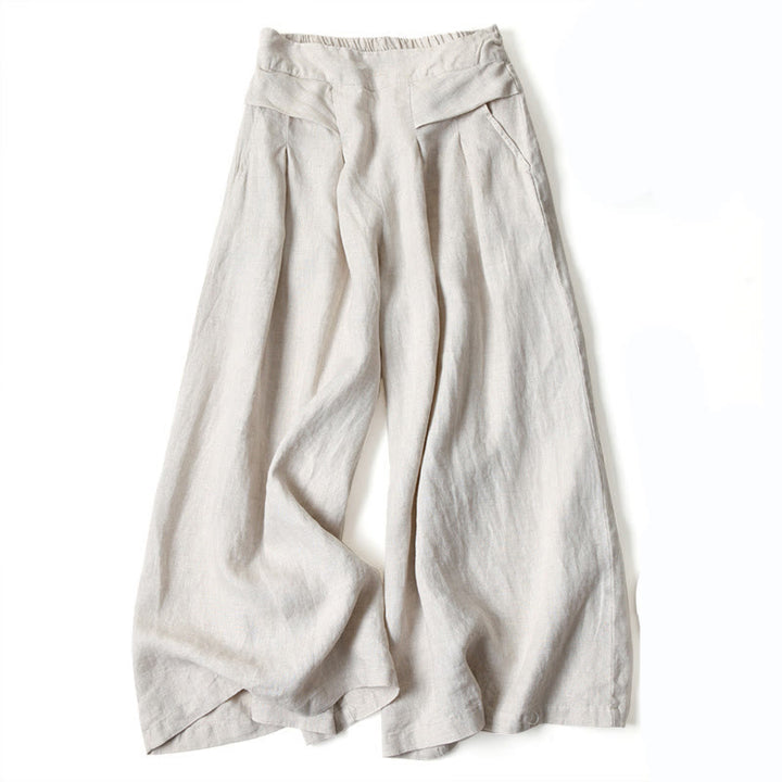 Bette | Wide Leg Culottes with Wrap Waist and Pleated Detail