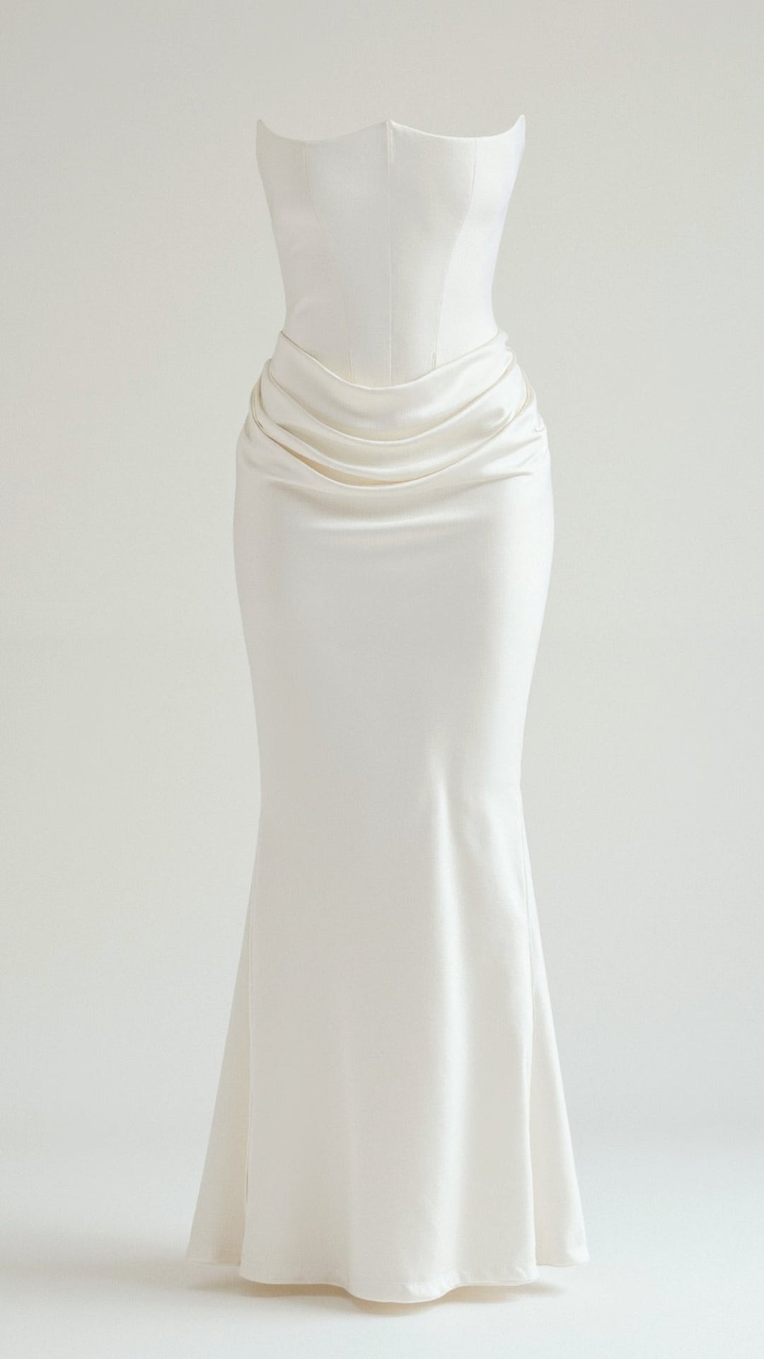 Alice | Maxi Wedding Guest Dress with Strapless Bodice and Mermaid Hem