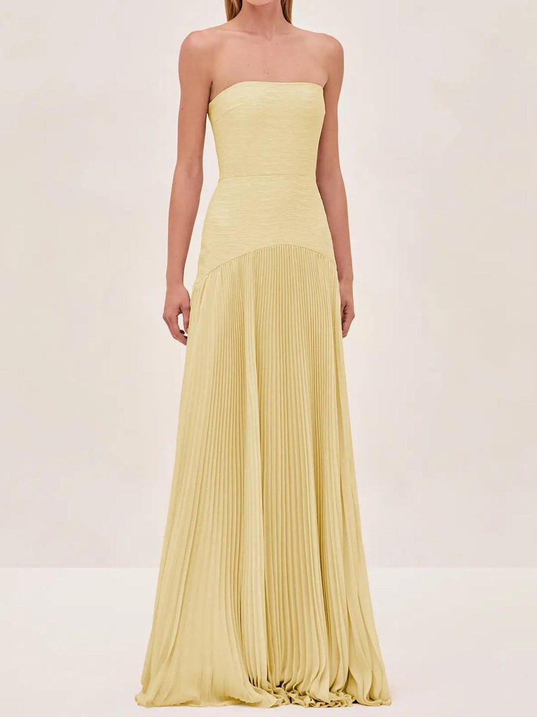 Rosalind | Wedding Guest Maxi Dress Strapless Pleated