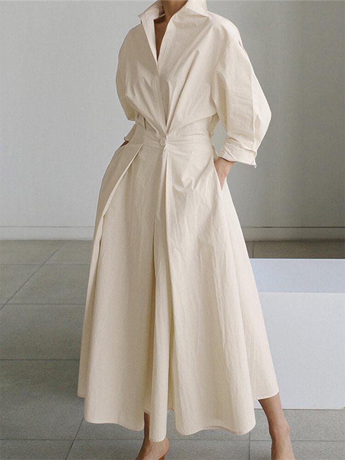 Zara | Midi Shirt Dress with Belted Waist
