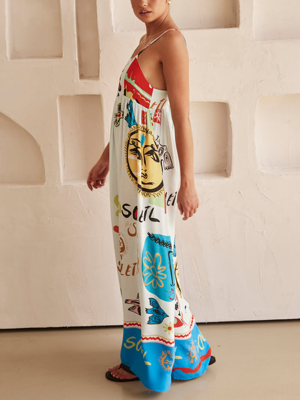 Caitlin | White Summer Maxi Dress Casual