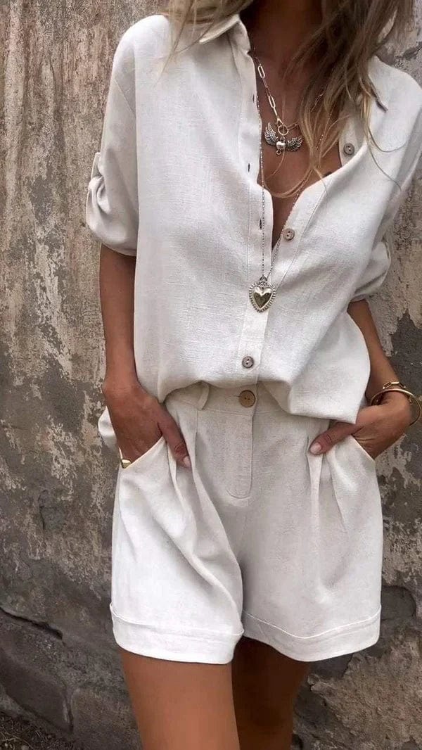 Nell | Co-ord Set with Oversized Shirt and Shorts