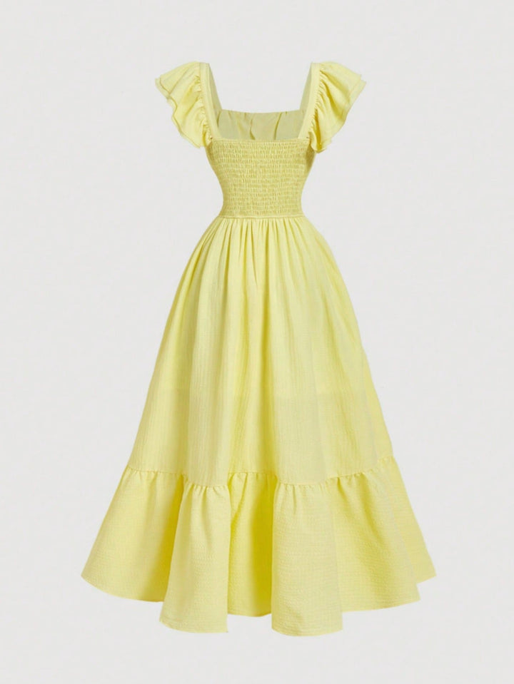 Flora | Cocktail Maxi Dress Off-Shoulder Ruffled