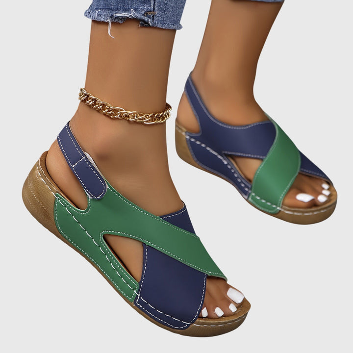 Ainsley | Orthopedic Wedge Sandal with Cutout Detail