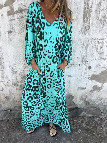 Evelyn | Maxi Summer Dress with Boho Print and V-Neck