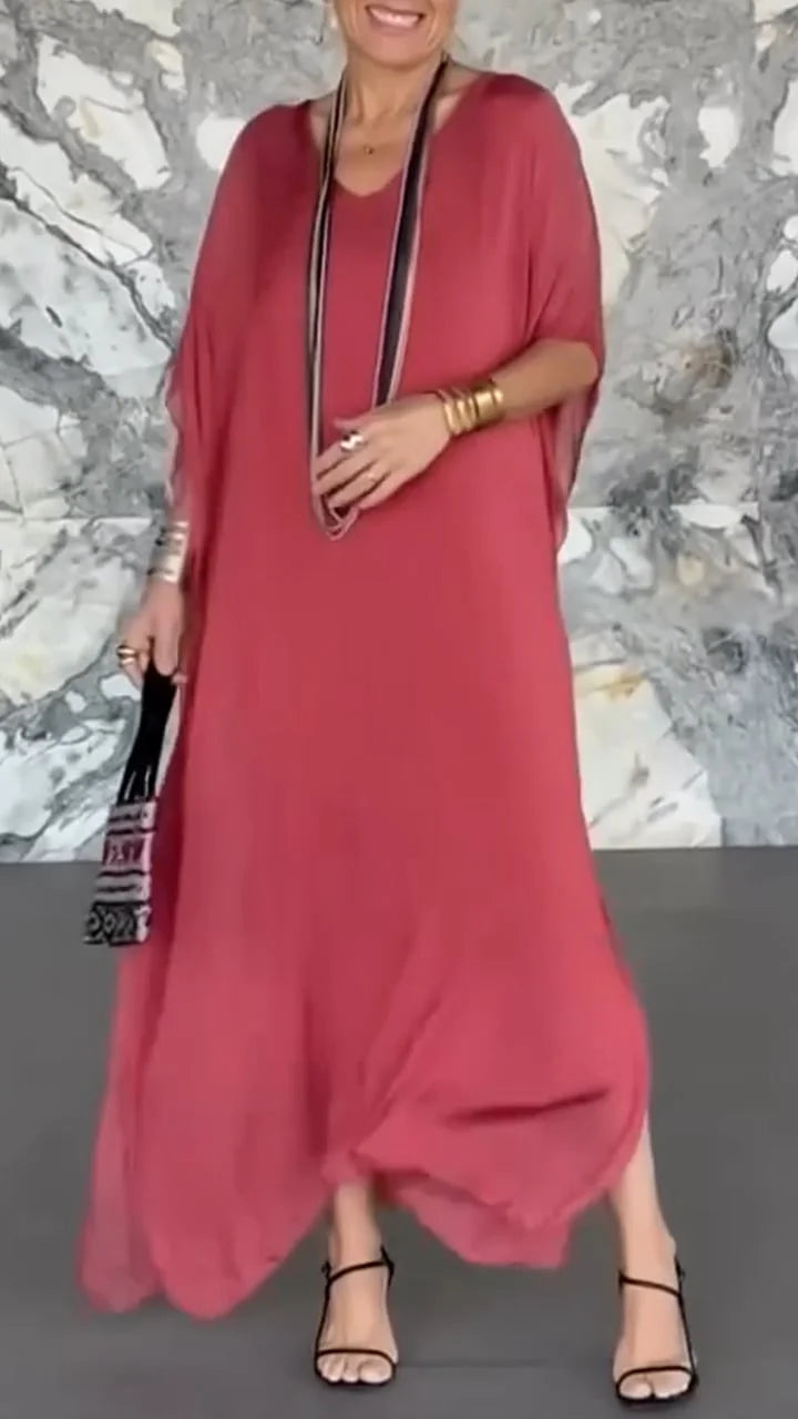 Livia | Maxi Summer Dress with V-Neck and Loose Fit