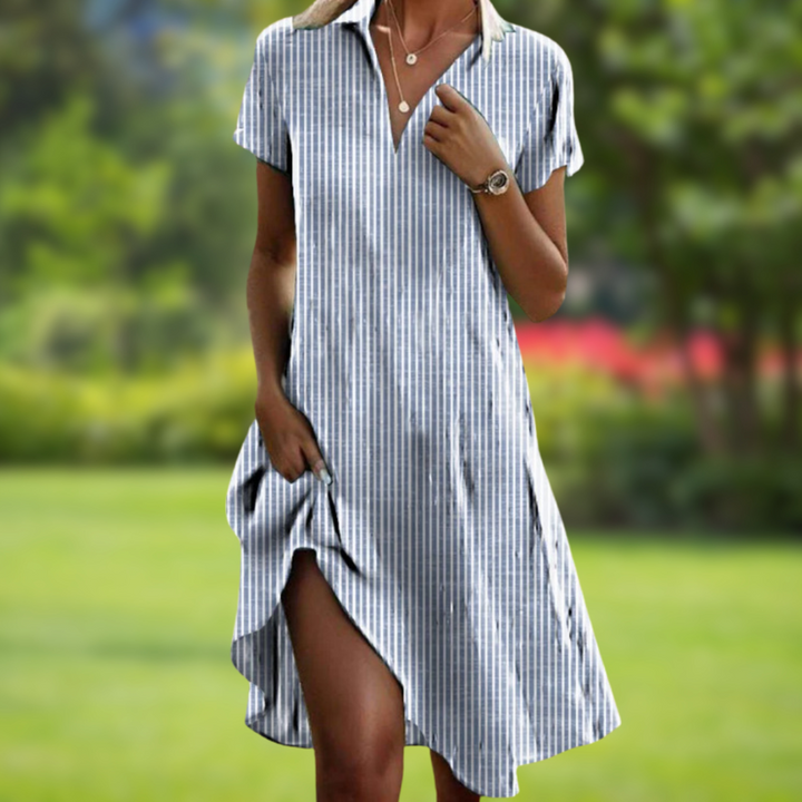 Romy | Boho Summer Midi Dress Short Sleeve