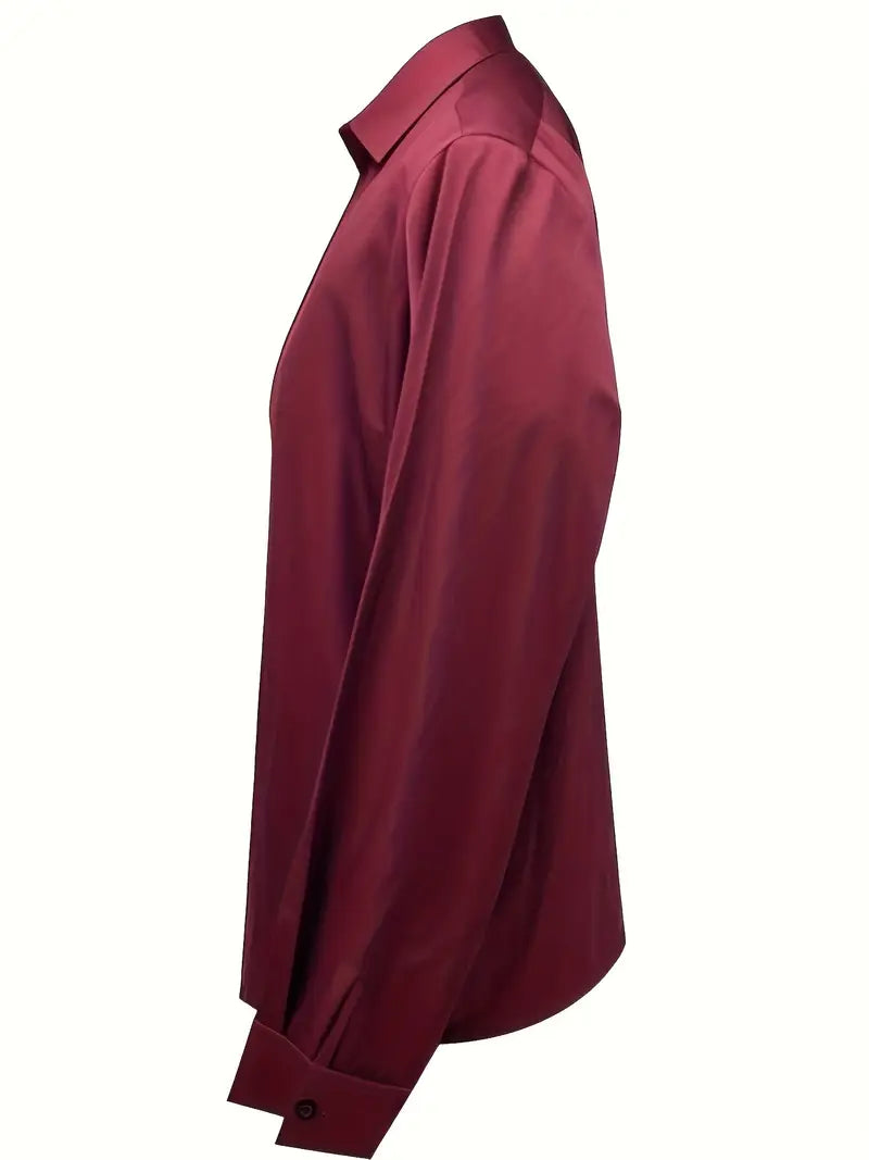 Sylv | Blouse with Deep V-Neck and Long Sleeves