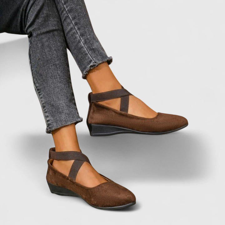 Jenna | Orthopedic Ballet Flats Comfortable Ankle Strap