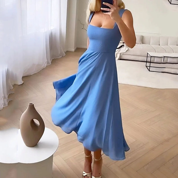 Blair | Midi Wedding Guest Dress with Square Neck