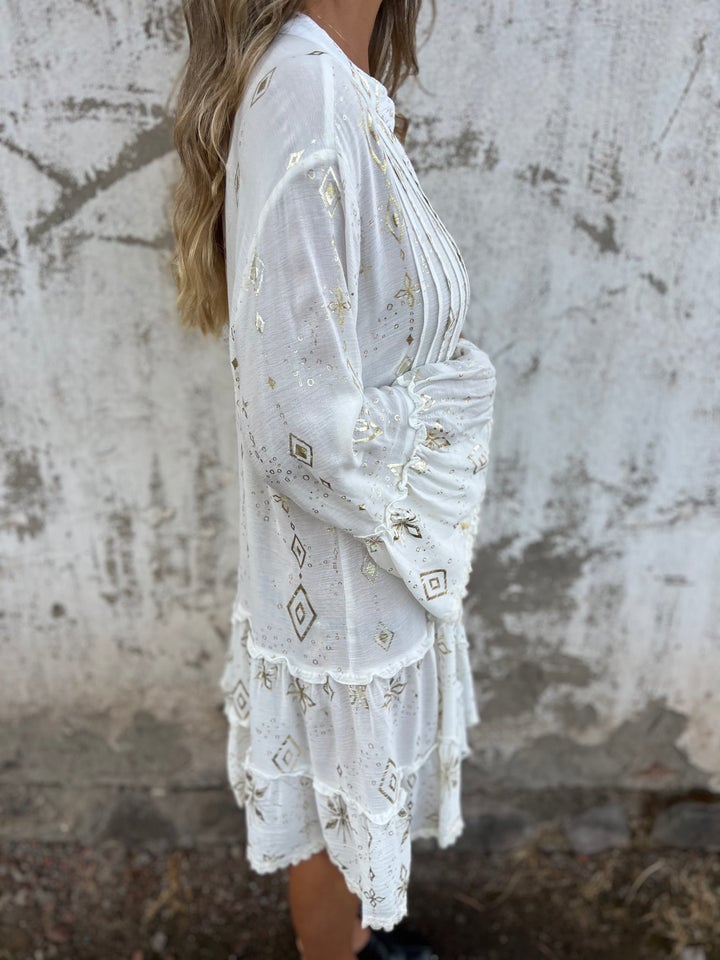 Evie | Mini Summer Dress with Boho Print and Flared Sleeves