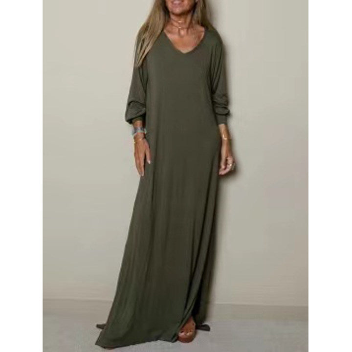 Millie | Maxi Summer Dress with V-Neck and Side Slit