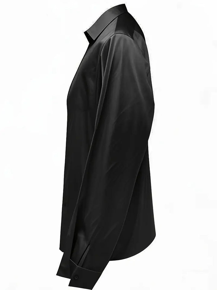 Sylv | Blouse with Deep V-Neck and Long Sleeves