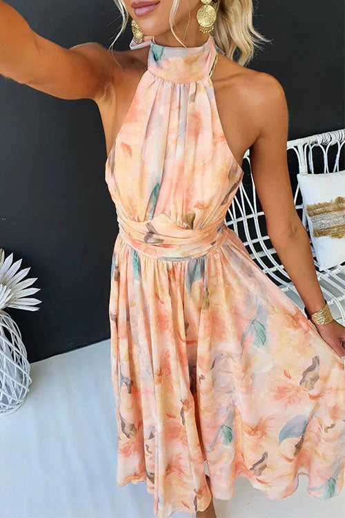 Poppy | Floral Summer Maxi Dress Halter