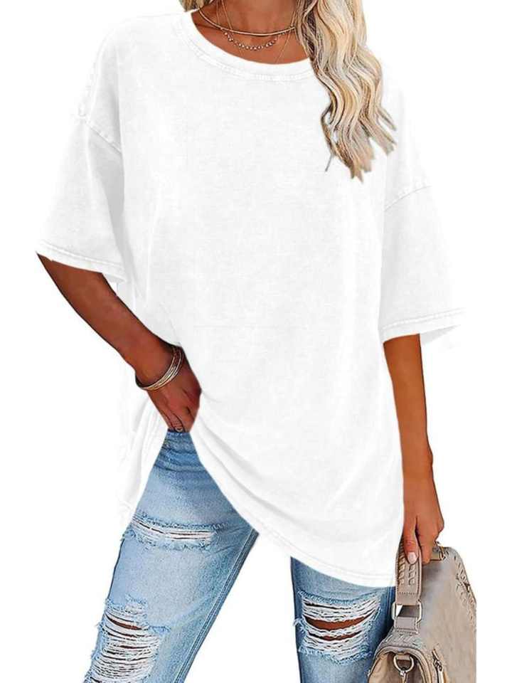 Remi | Oversized T-Shirt with Round Neckline and Short Sleeves