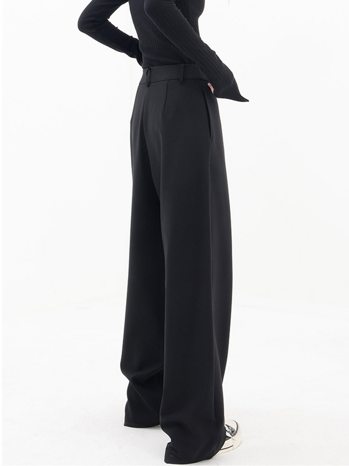 Iris | Wide Leg Trousers with High Waist and Wrap Front