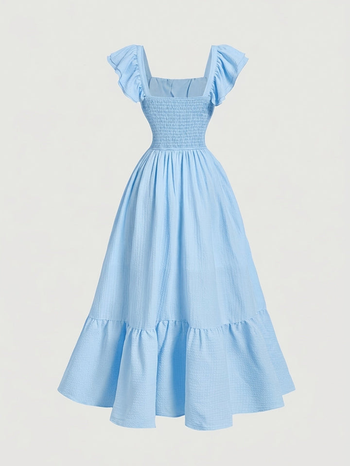 Flora | Cocktail Maxi Dress Off-Shoulder Ruffled