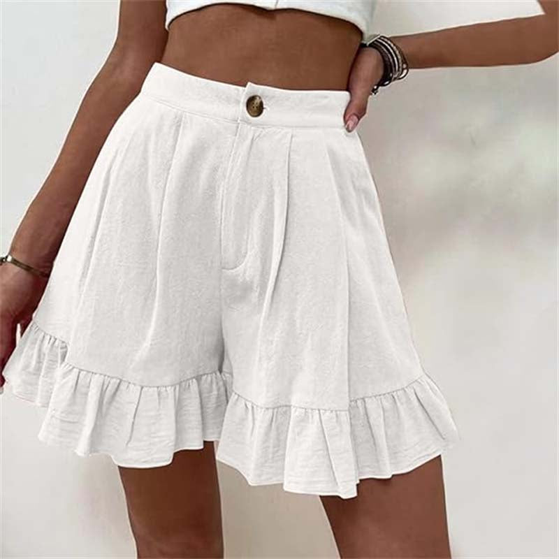 Bea | High Waist Shorts with Ruffle Hem
