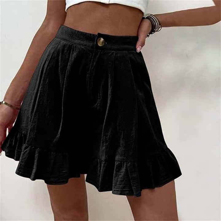 Bea | High Waist Shorts with Ruffle Hem