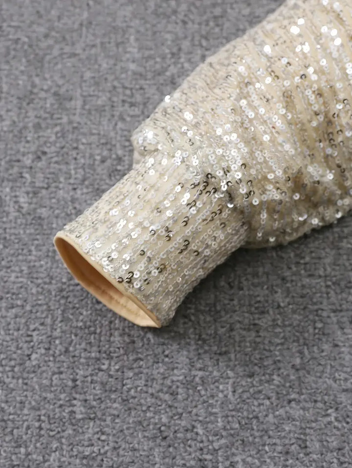 Aria | Mini Cocktail Dress with Sequins and One Shoulder