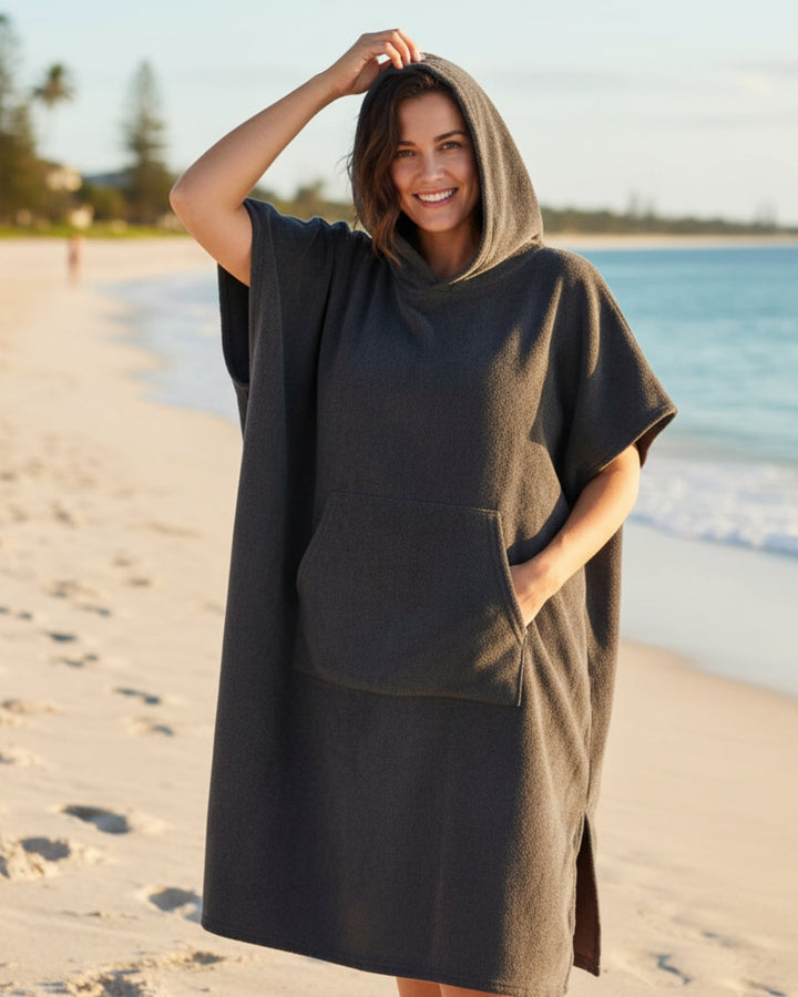 Dawn | Midi Summer Dress with Hooded Design and Front Pocket