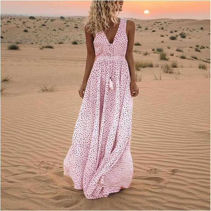Ella | Maxi Summer Dress with Boho Print and Ruffle Hem