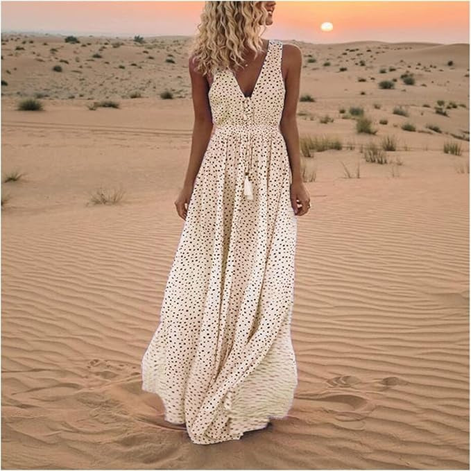 Ella | Maxi Summer Dress with Boho Print and Ruffle Hem