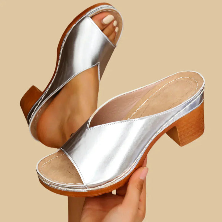 Lisa | Orthopedic Block Heel Sandal with Slingback Strap