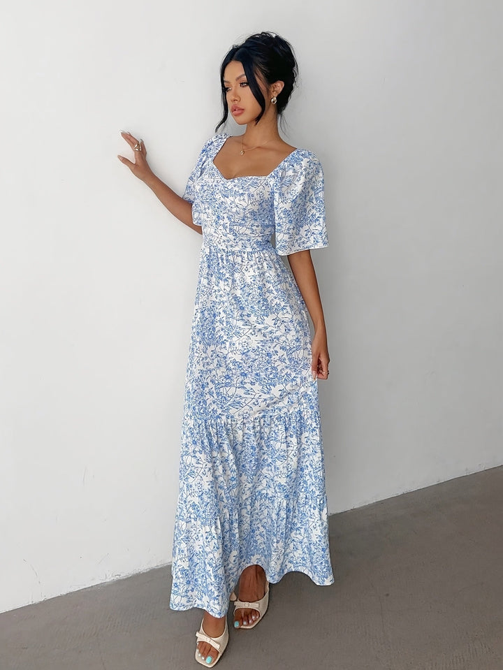 Carolyn | Wedding Guest Floral Maxi Dress Sweetheart