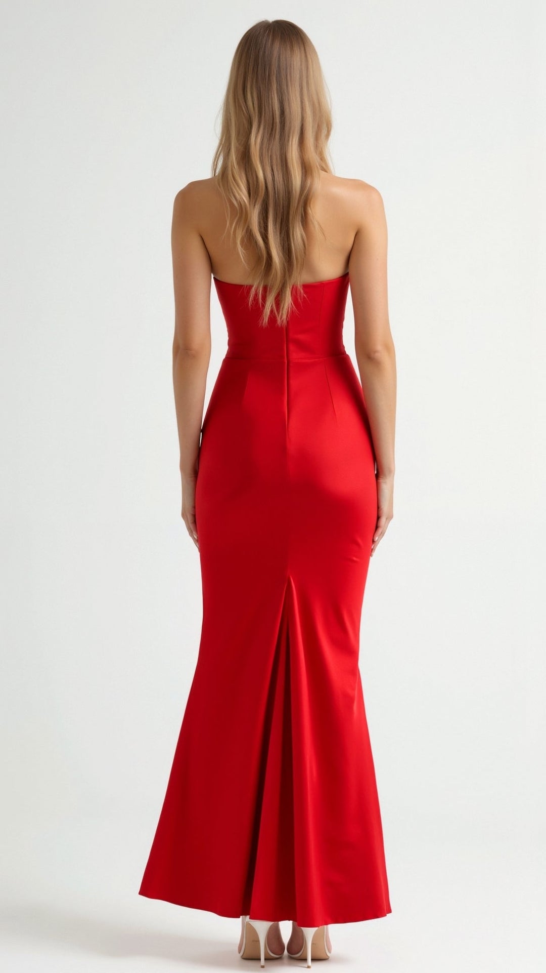 Alice | Maxi Wedding Guest Dress with Strapless Bodice and Mermaid Hem