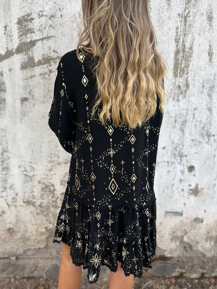 Evie | Mini Summer Dress with Boho Print and Flared Sleeves