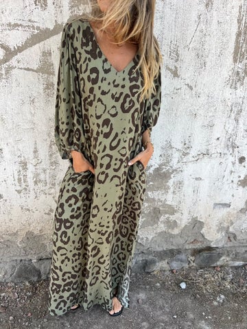 Evelyn | Maxi Summer Dress with Boho Print and V-Neck