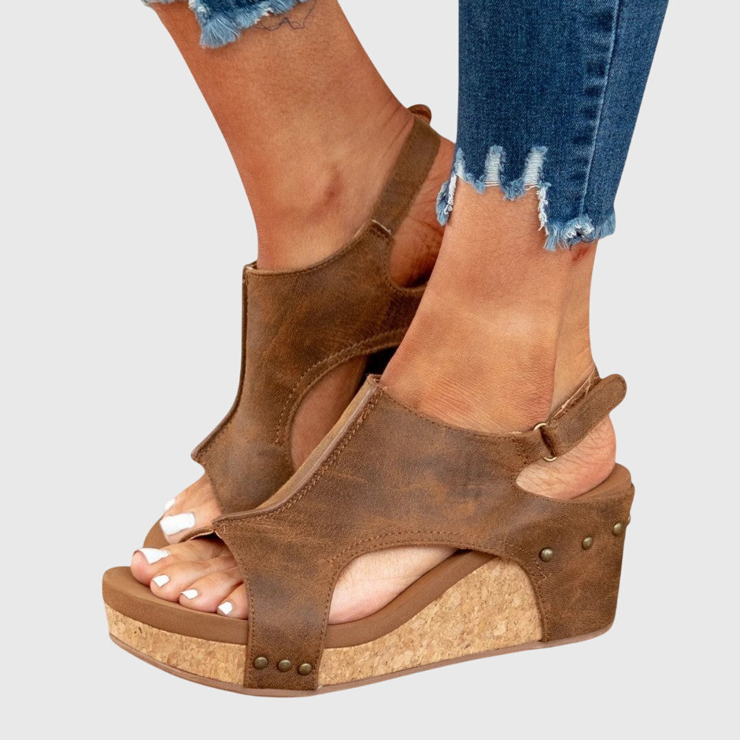 Adela | Orthopedic Wedge Sandal with Slingback Strap