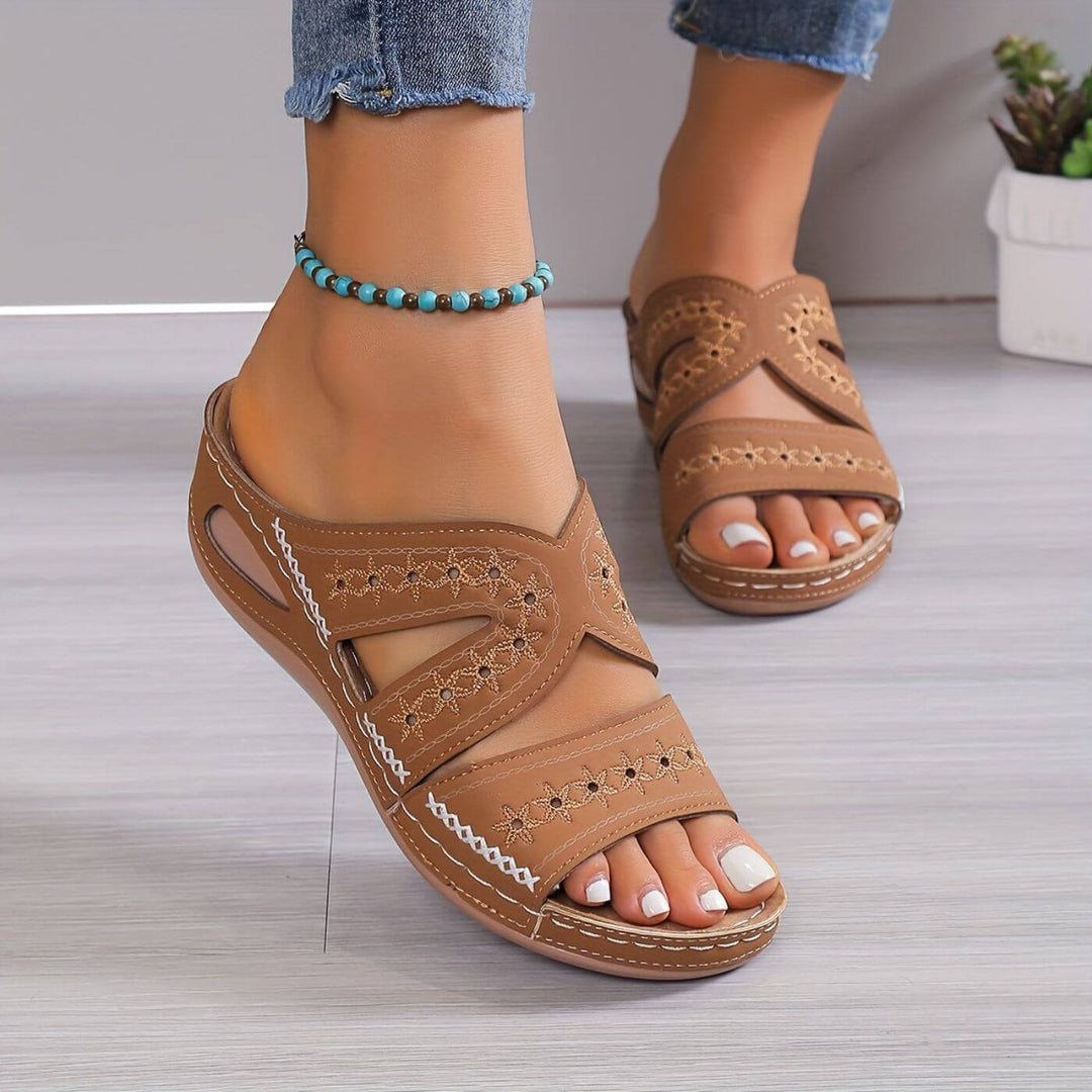 Sienna | Orthopedic Slip-On Sandal with Cutout Detail