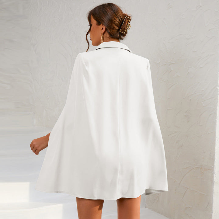 Eleanor | Mini Cocktail Dress with Cape Sleeves and Belted Waist