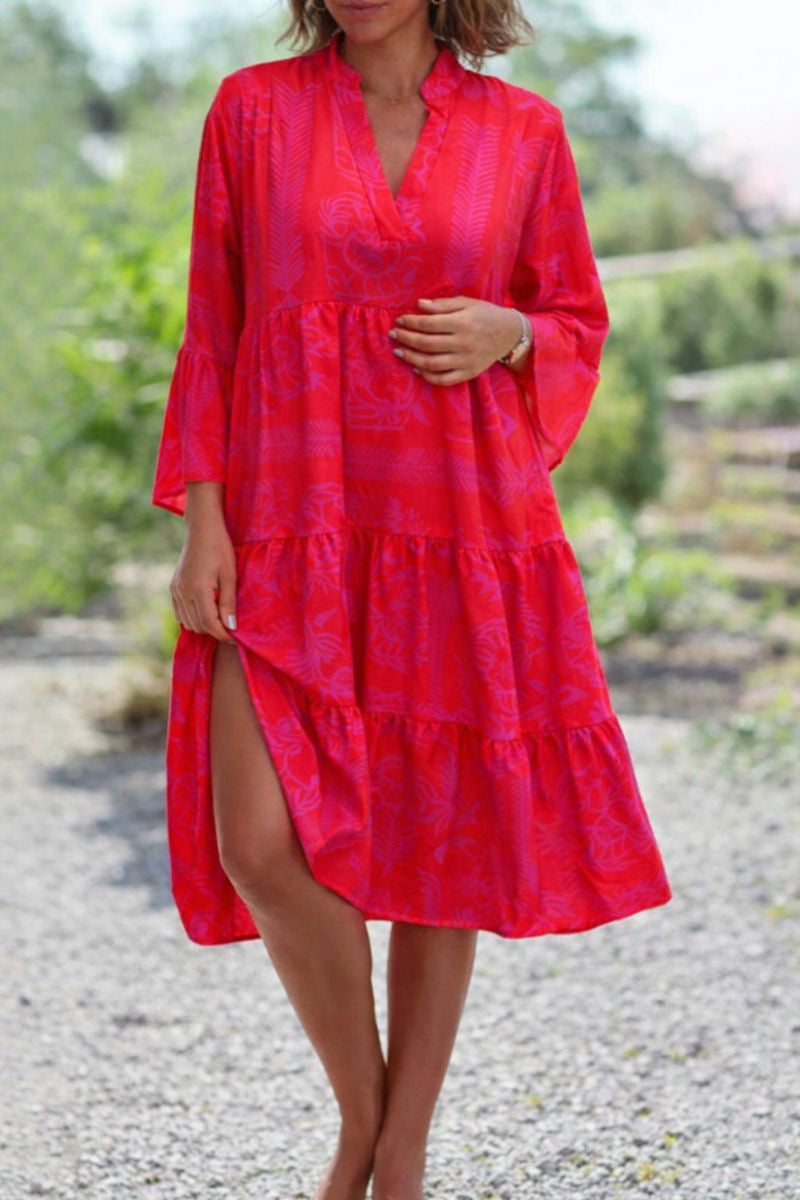 Penelope | Boho Summer Midi Dress Tiered