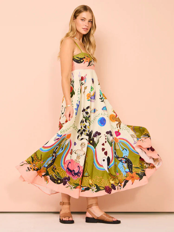 Aubrey | Boho Maxi Dress Spaghetti Strap