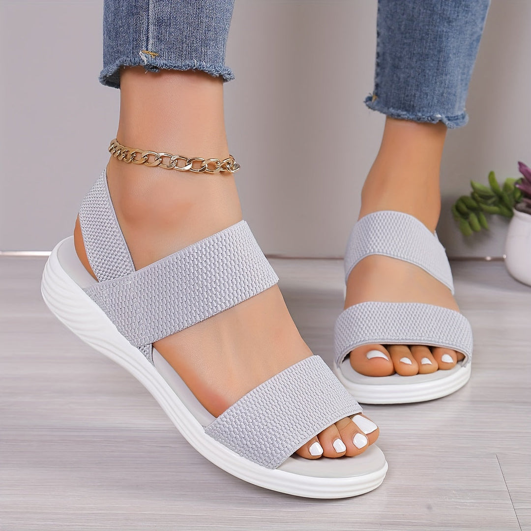 Emilia | Orthopedic Flat Sandal with Elastic Straps